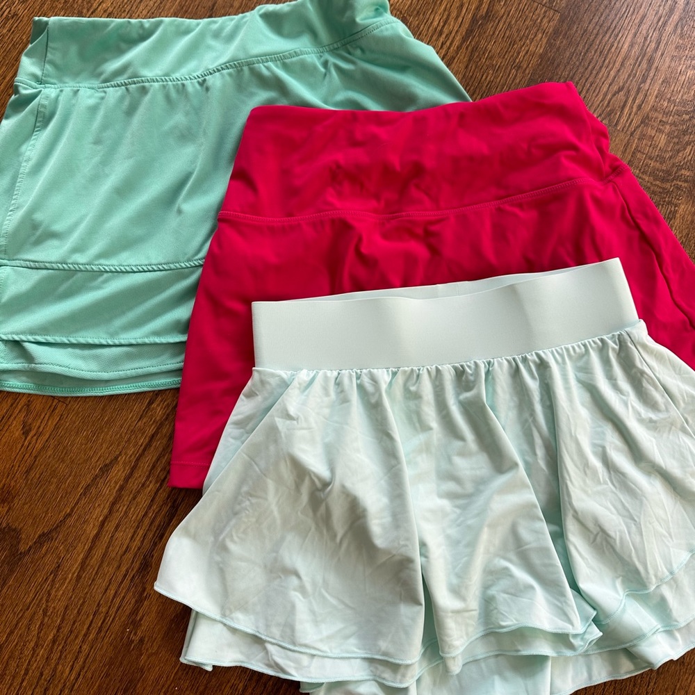 LOT 3 pickleball or tennis skort skirt small